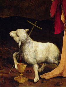 Detail of the Crucifixion from Isenheim Altarpiece (detail of a lamb)